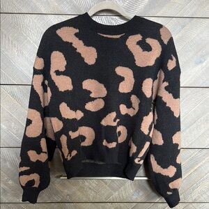 Stylish Black and Brown Women's Sweater